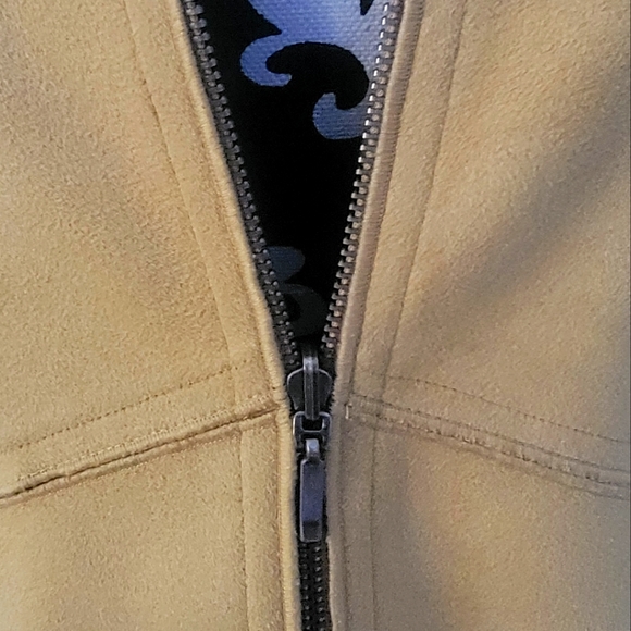 Mustard faux suede jacket - Picture 2 of 5